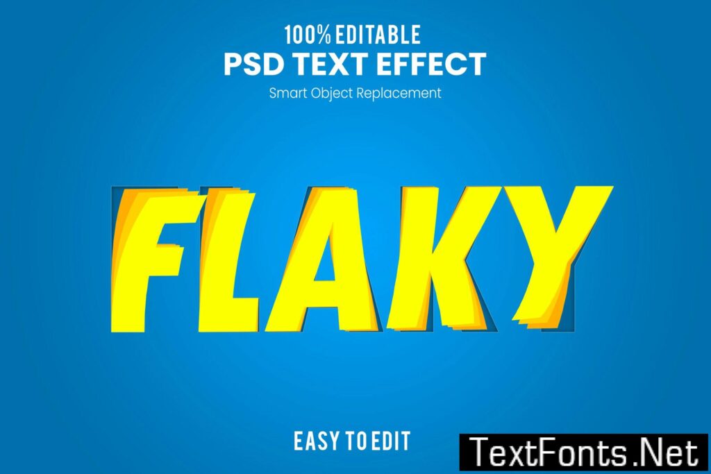 Flaky – Layered PSD Text Effect 4Q2NN2B