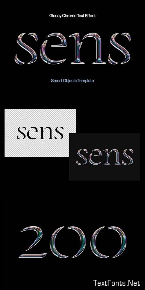 Glossy Chrome Photoshop Text Effect
