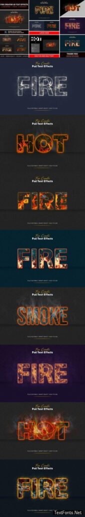 Editable Fire Text Effects