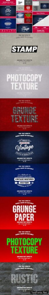 Grunge 3d Editable Text Effect