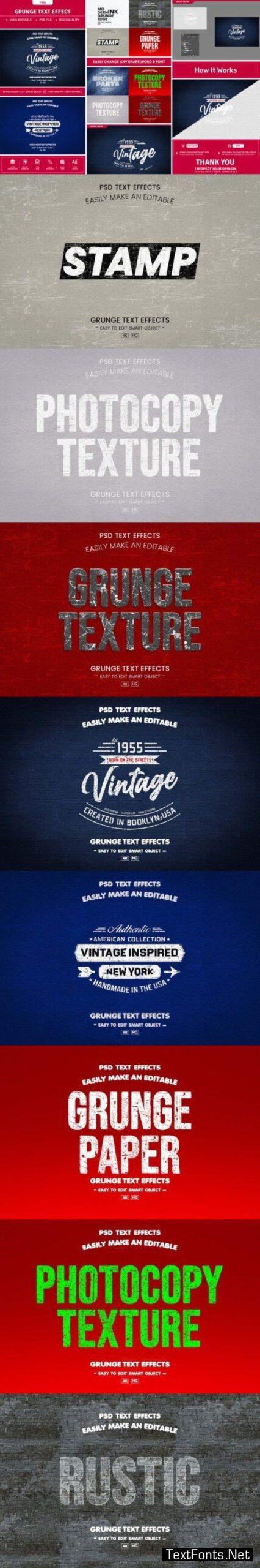 Grunge 3d Editable Text Effect