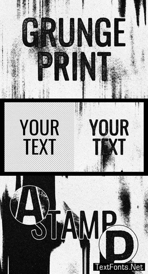 Grunge Print – Photoshop Text Effect