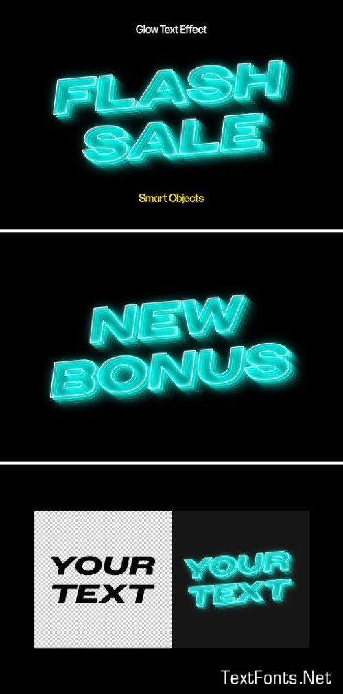 Neon Glow Text Effect Mockup