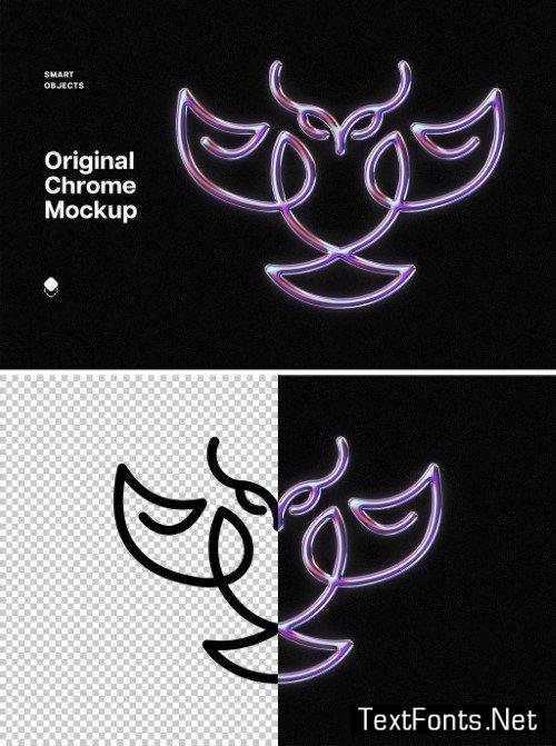 Original Acid Chromatic Text And Logo Effect Mockup