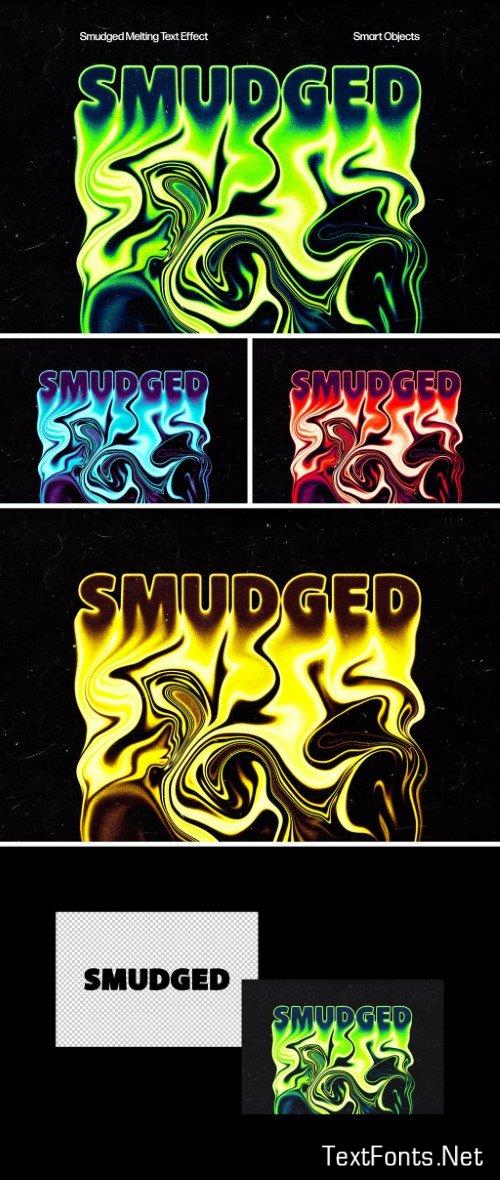 Smudged Melting Text Effect Mockup Bundle