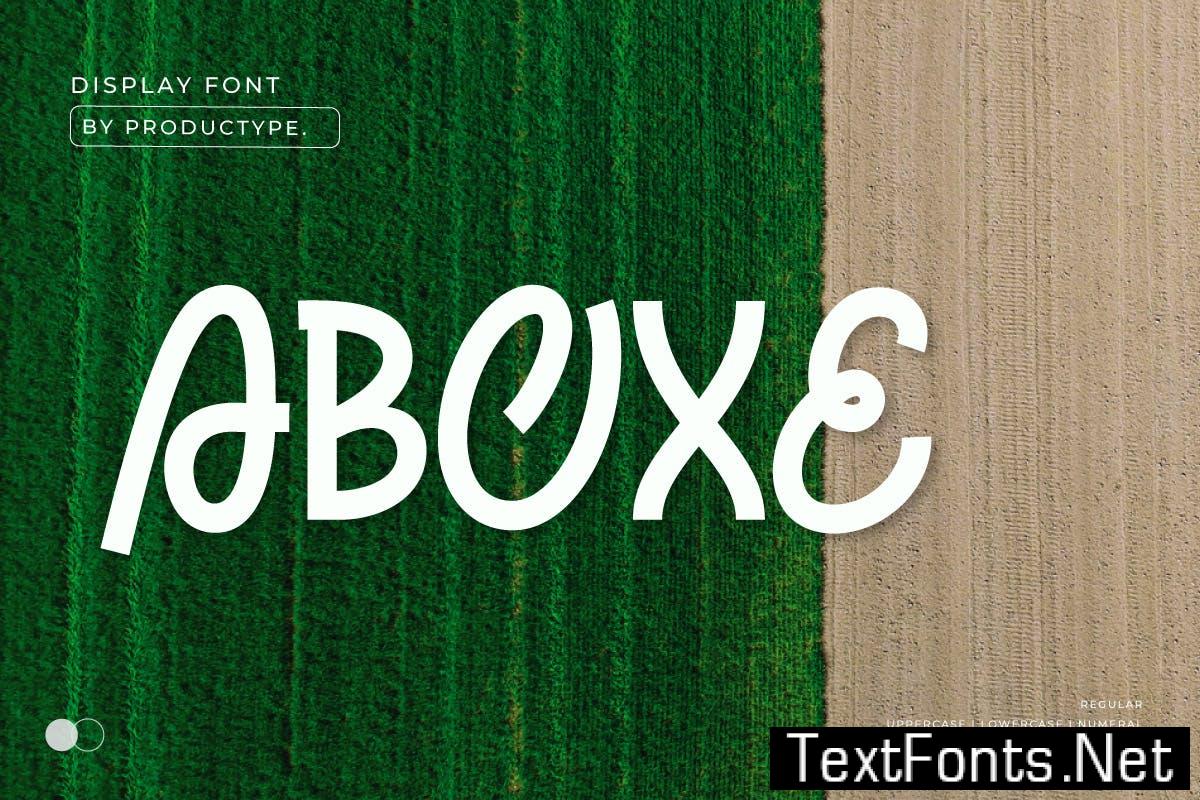 Aboxe – Display Font BTC7VSF