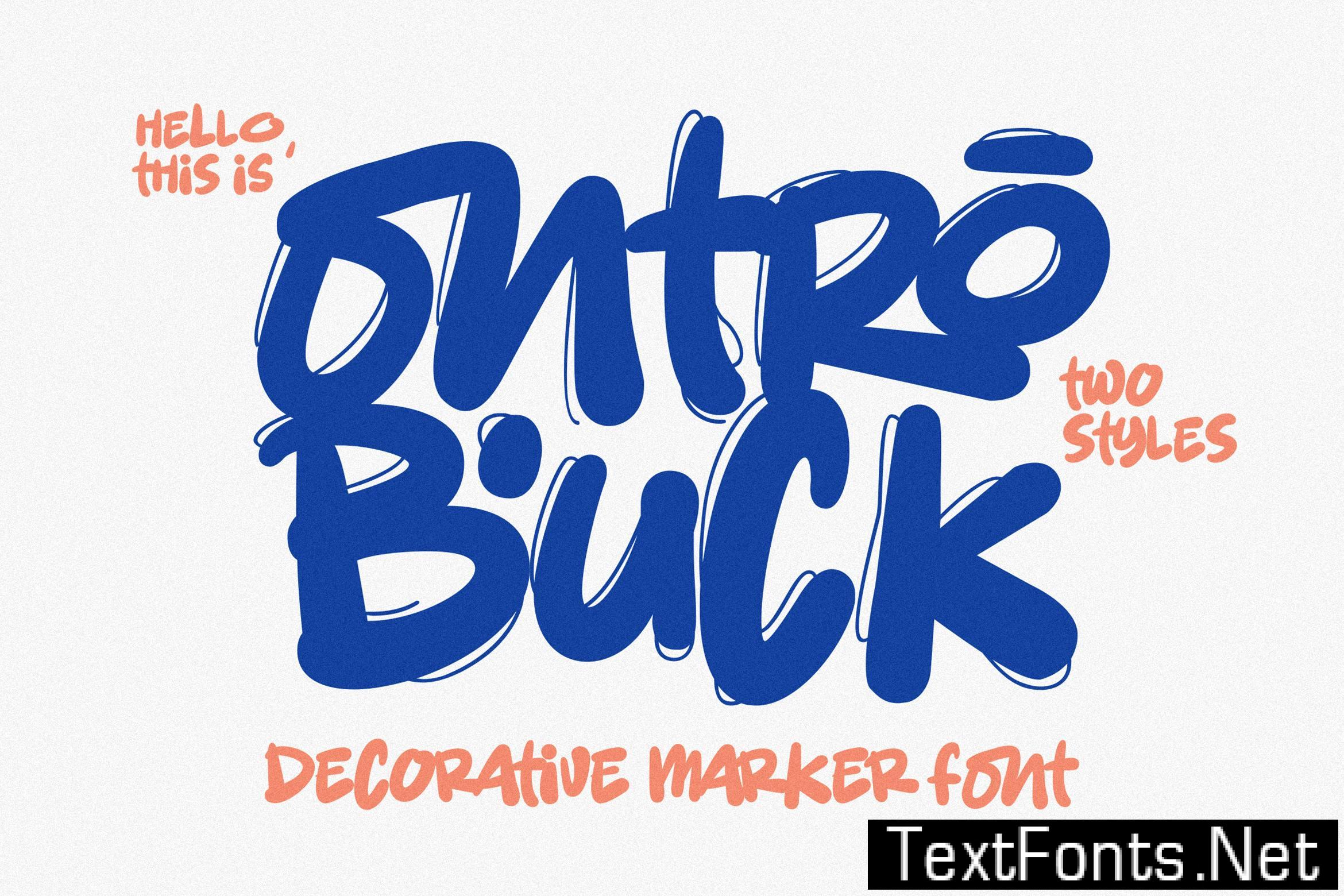 Ontro Buck – Decorative Marker Font 5UKUQ6E