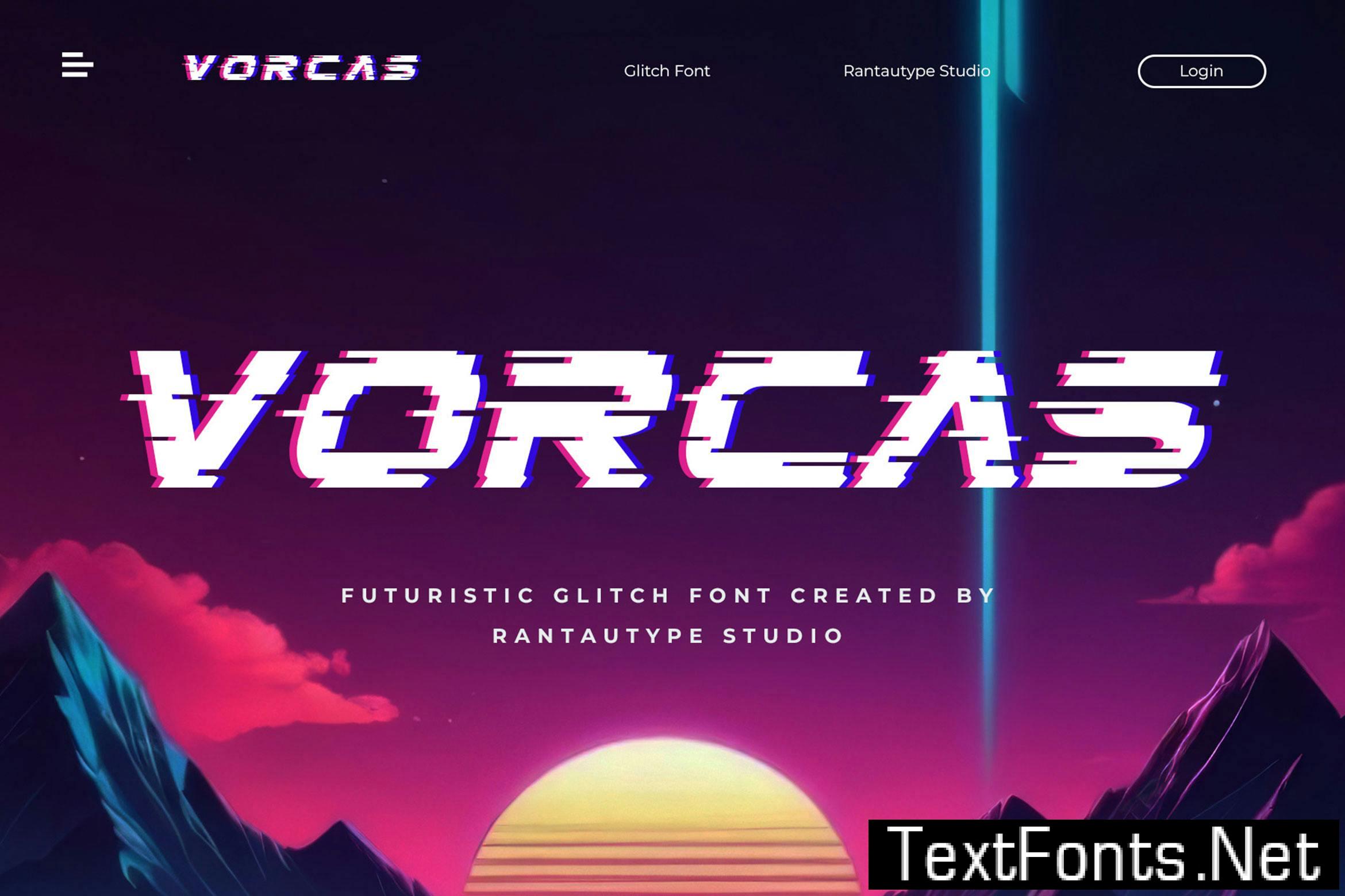 Vorcas Glitch Font DW8E79U