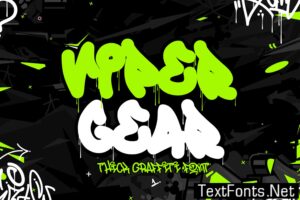 Viper Gear – Thick Graffiti Font K7EGKFV