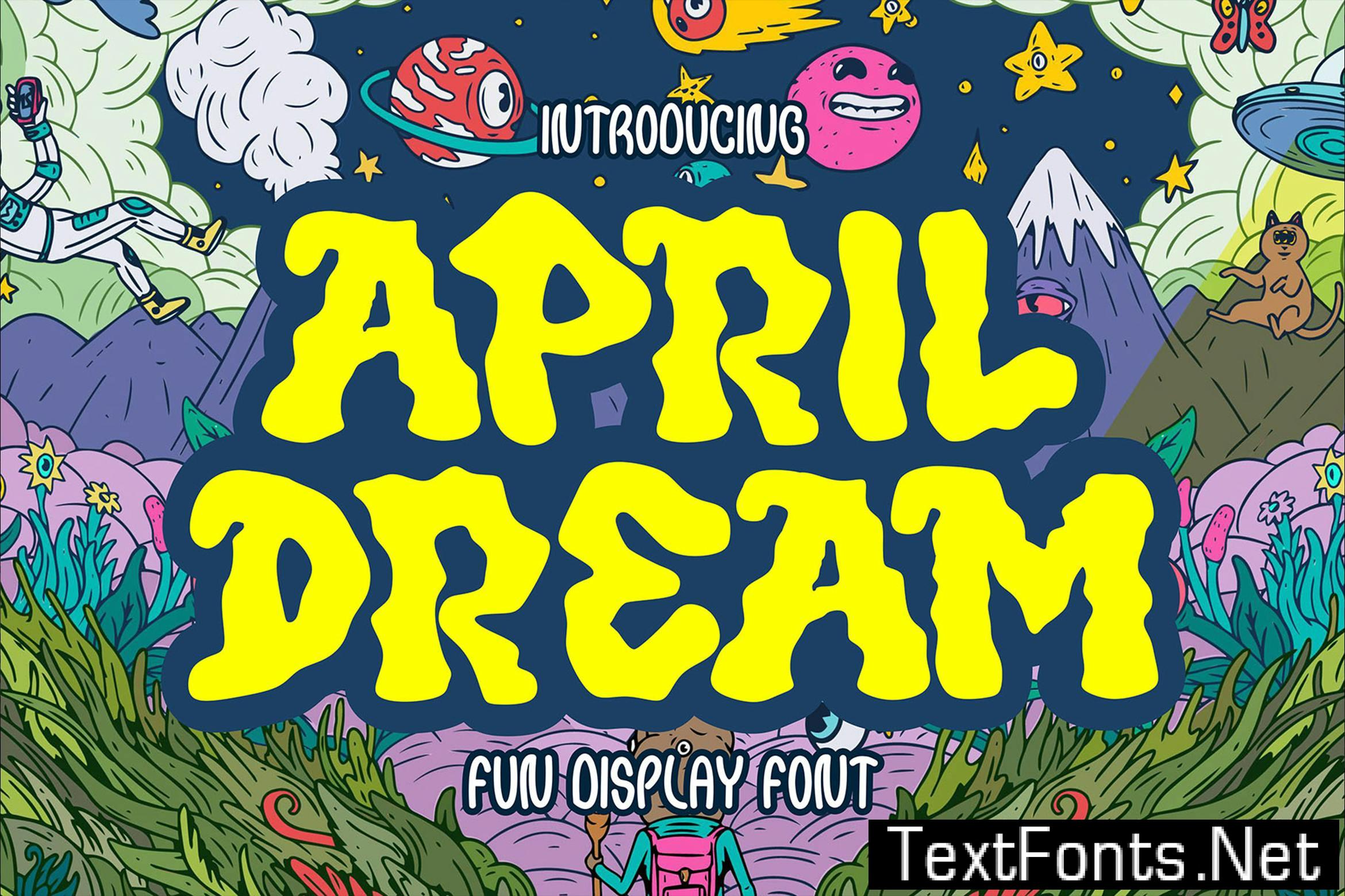 April Dream – Fun Display Font X5U283H