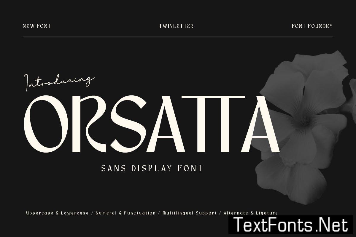 Orsatta – Display Font BP534EF