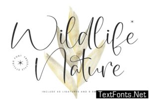 Wildlife Nature Freestyle Stylish Font NNDW4TB