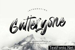 Gattergone Rough Brush Font 6QKMXFT