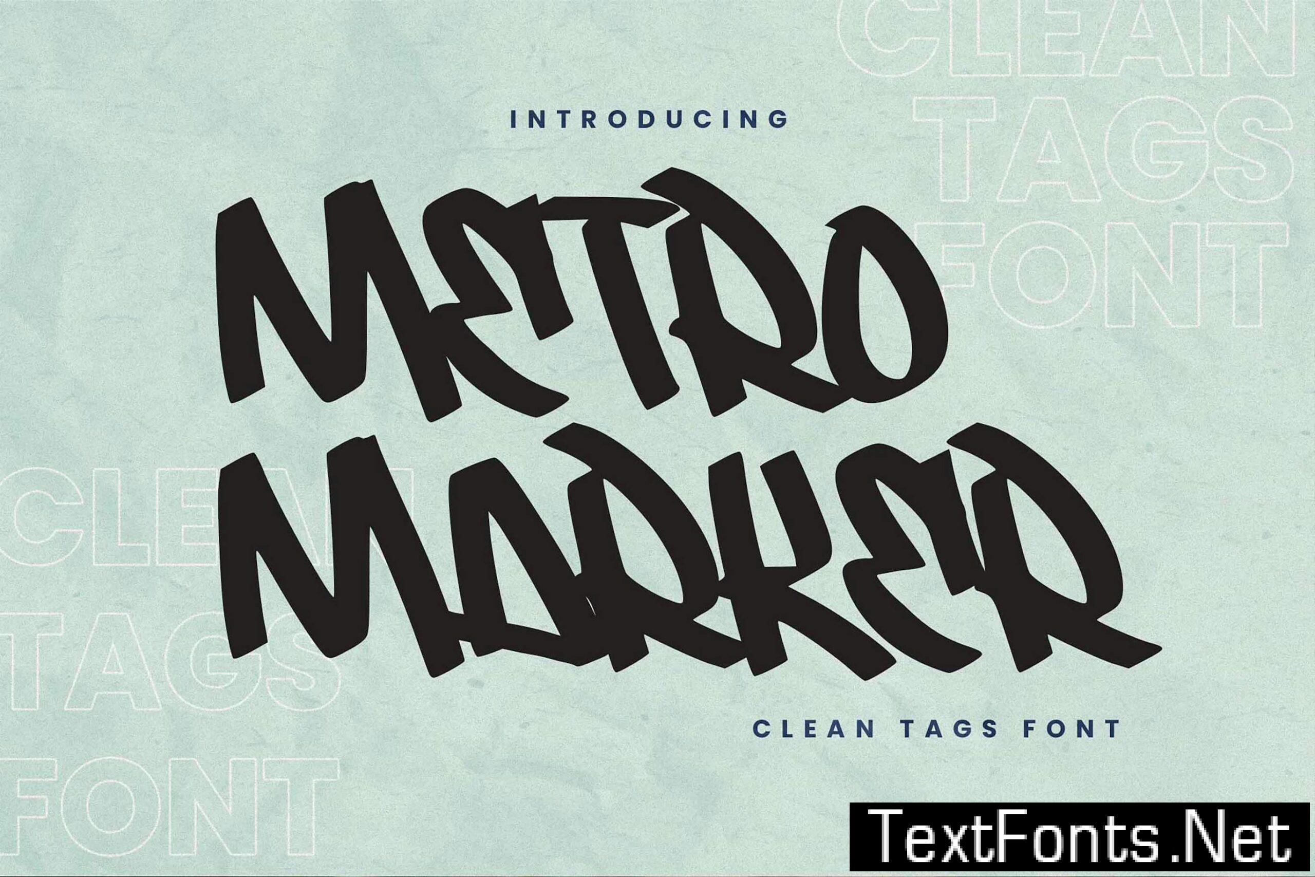 Metro Marker – Clean Tags Font QVM4Q89