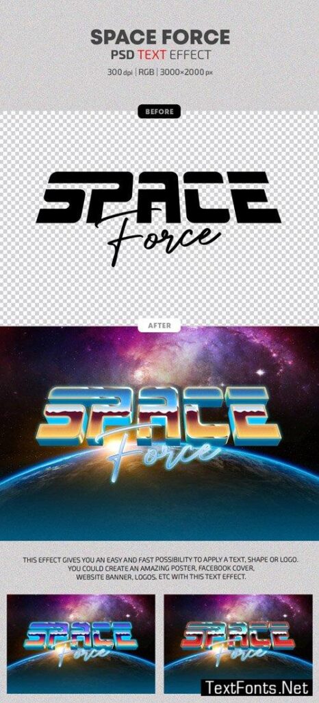Space Force – Photoshop Text Effects