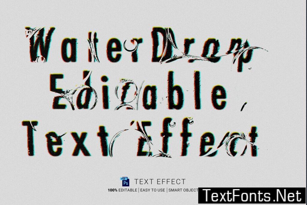 WaterDrop Text Effect QPDKW88