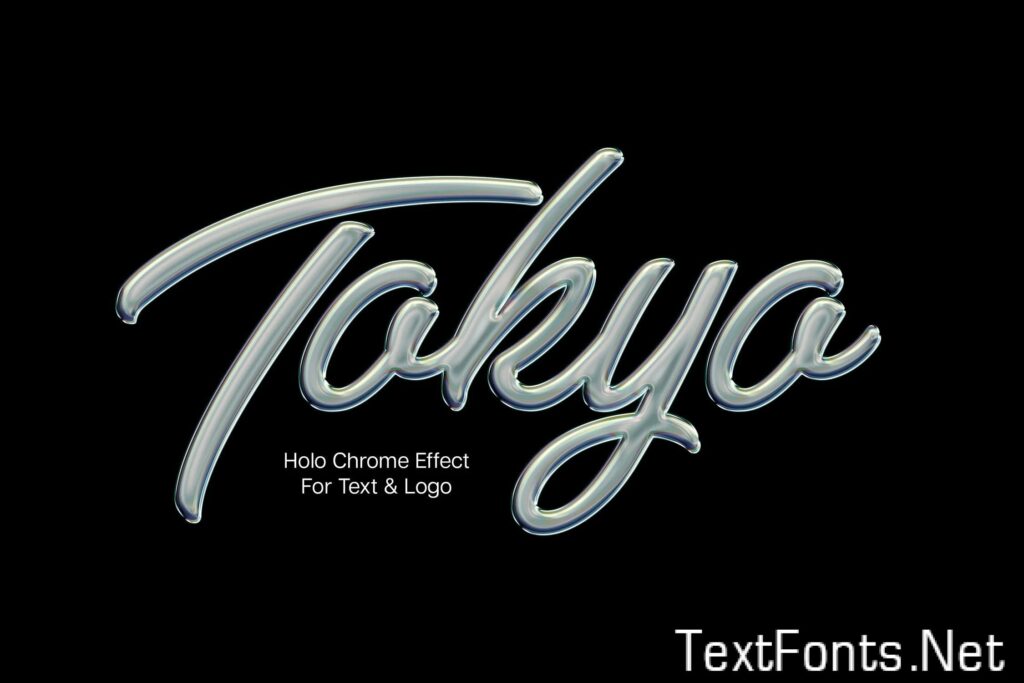 Holo Chrome Text & Logo Effect LT4GK2D