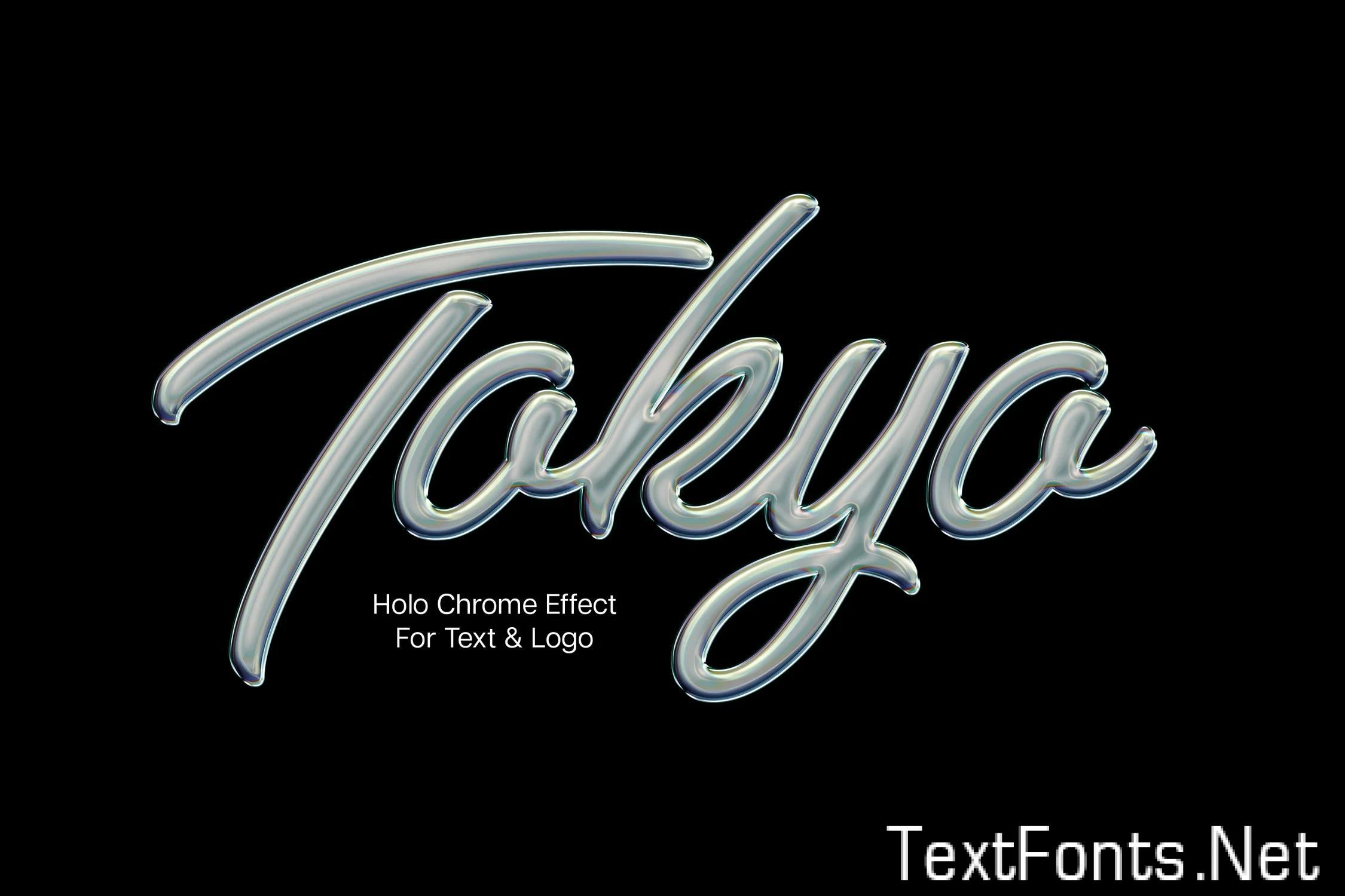 Holo Chrome Text & Logo Effect LT4GK2D