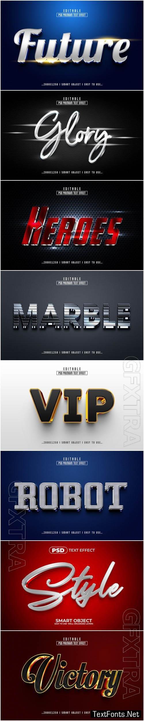 8 Psd style text effect editable set vol 61-0