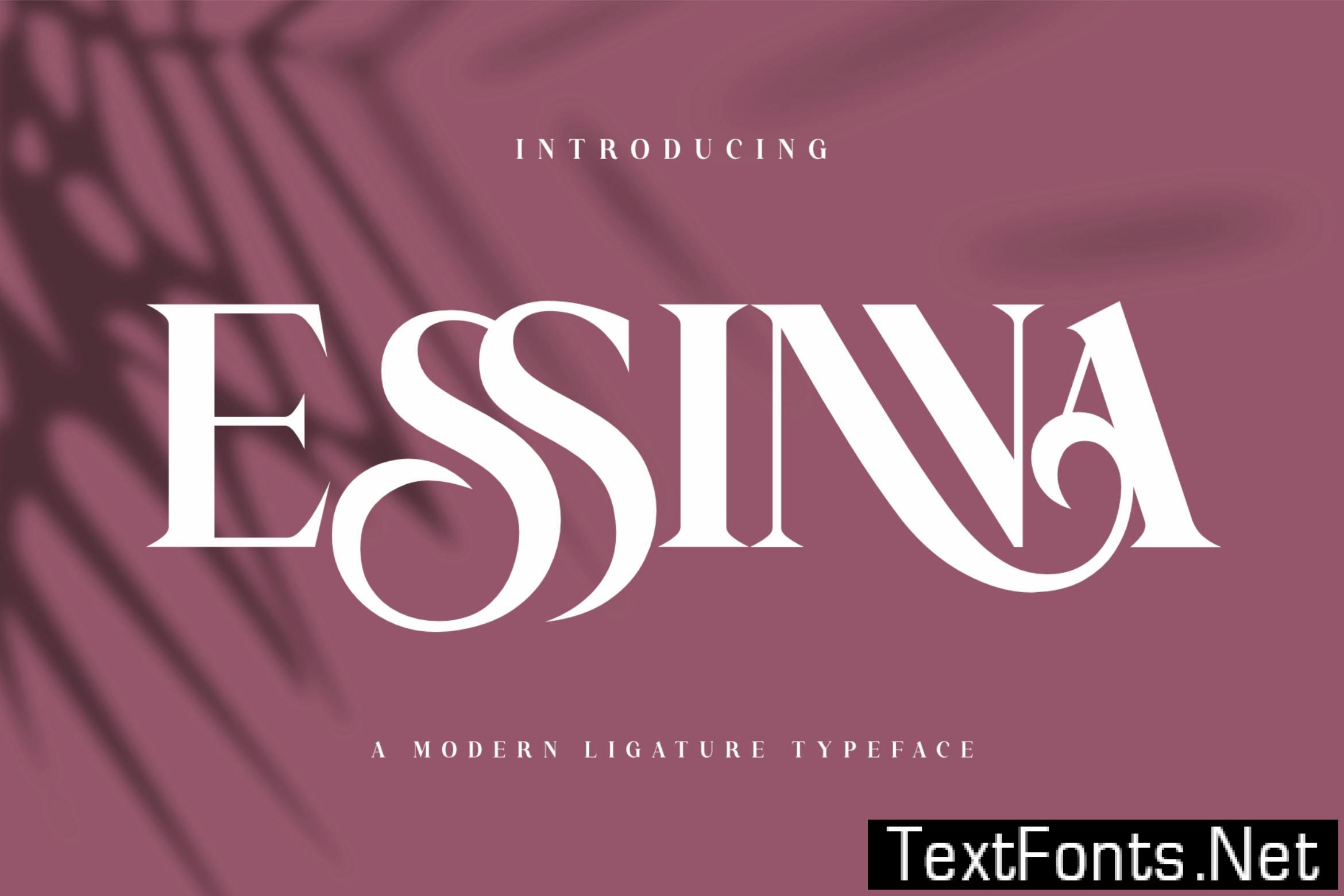 Essinna|Modern Ligature Typeface E3QLSNT
