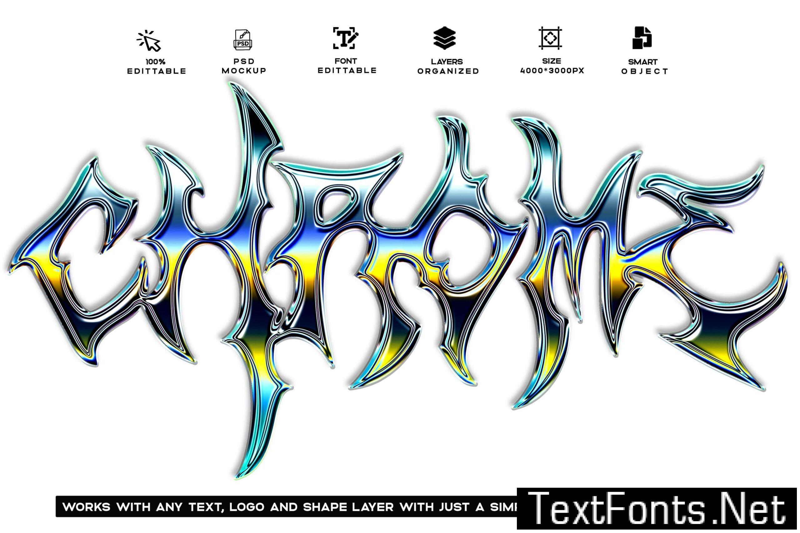 Glossy Chrome Text Effect PSD Vol 2 WMUT4RA