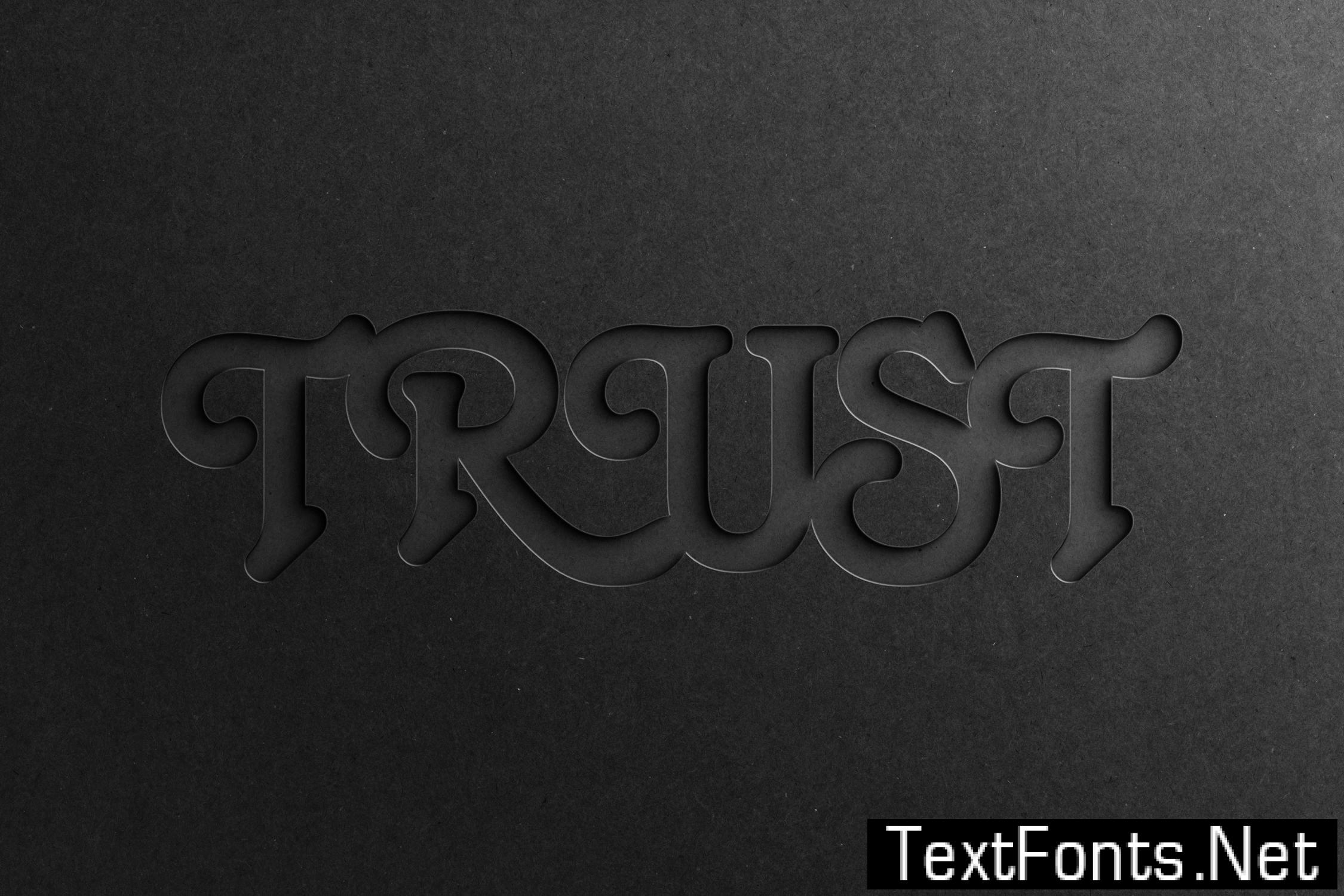 Gradient Cut Out Text & Logo Effect AXBS68L