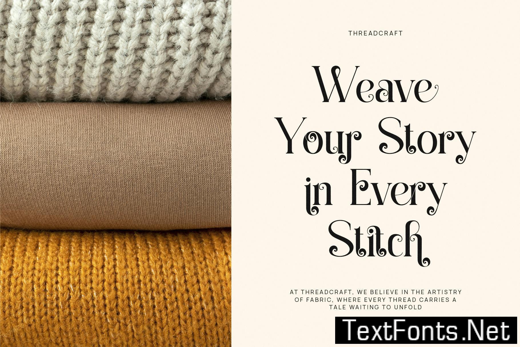 Radiker Elegant Ligature Serif Font Typeface W8M8N2Q
