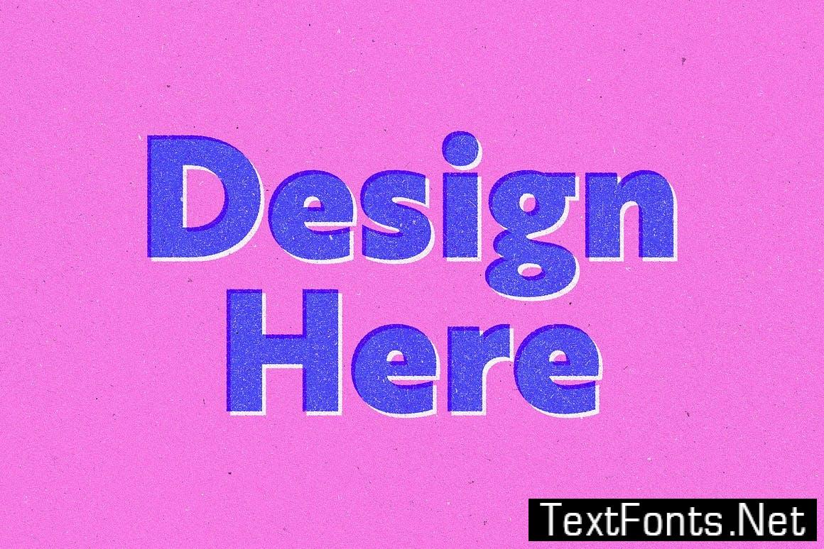 Risoprint Grunge Text & Logo Effect L38HUJP