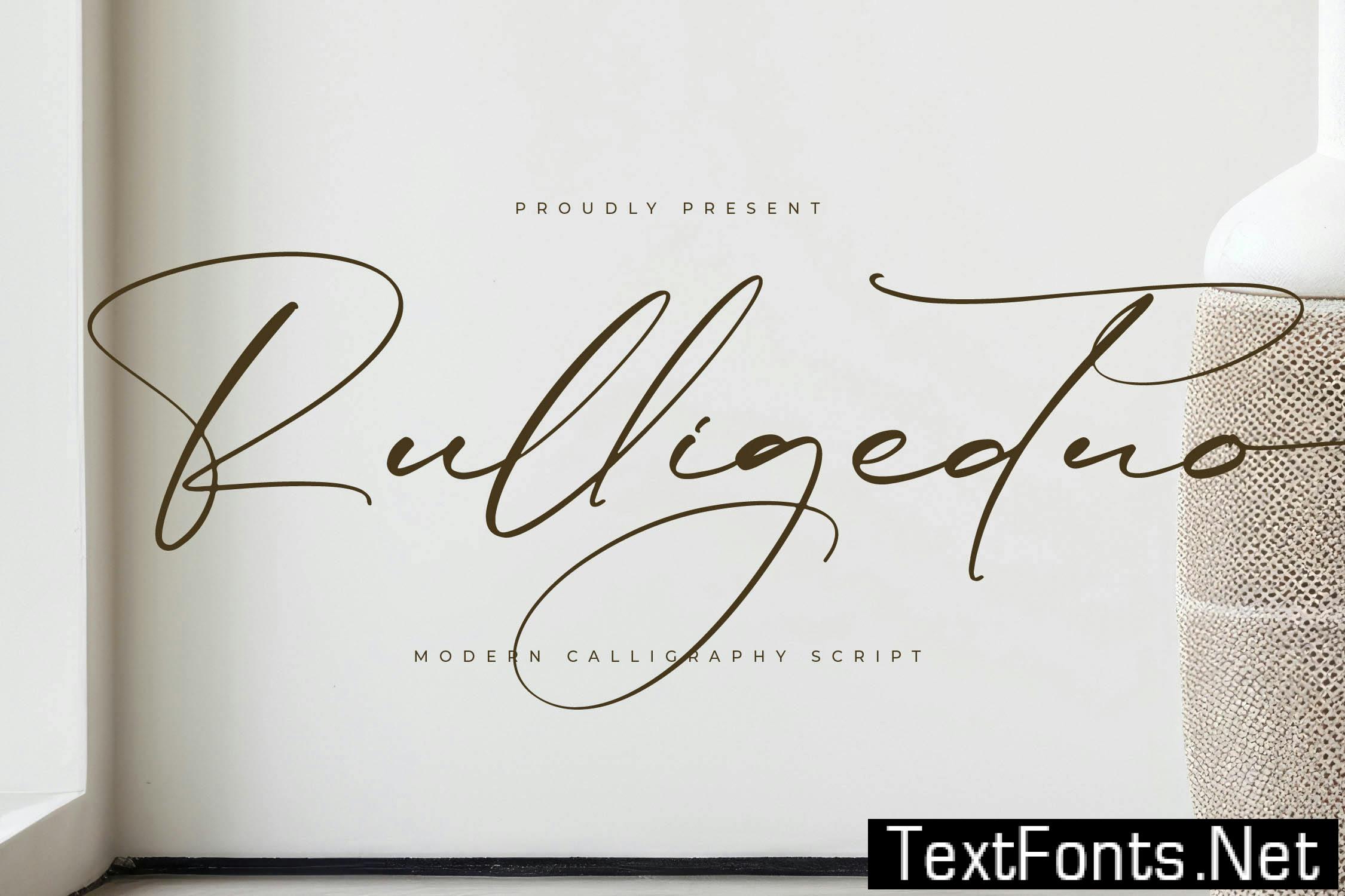 Rulligedro Modern Calligraphy Script J7HSCYW