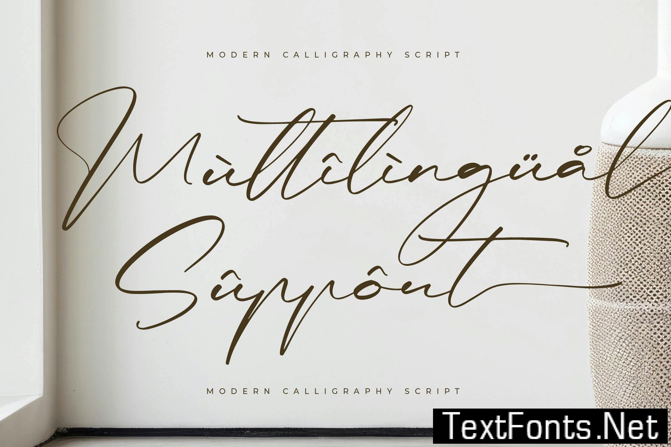 Rulligedro Modern Calligraphy Script J7HSCYW