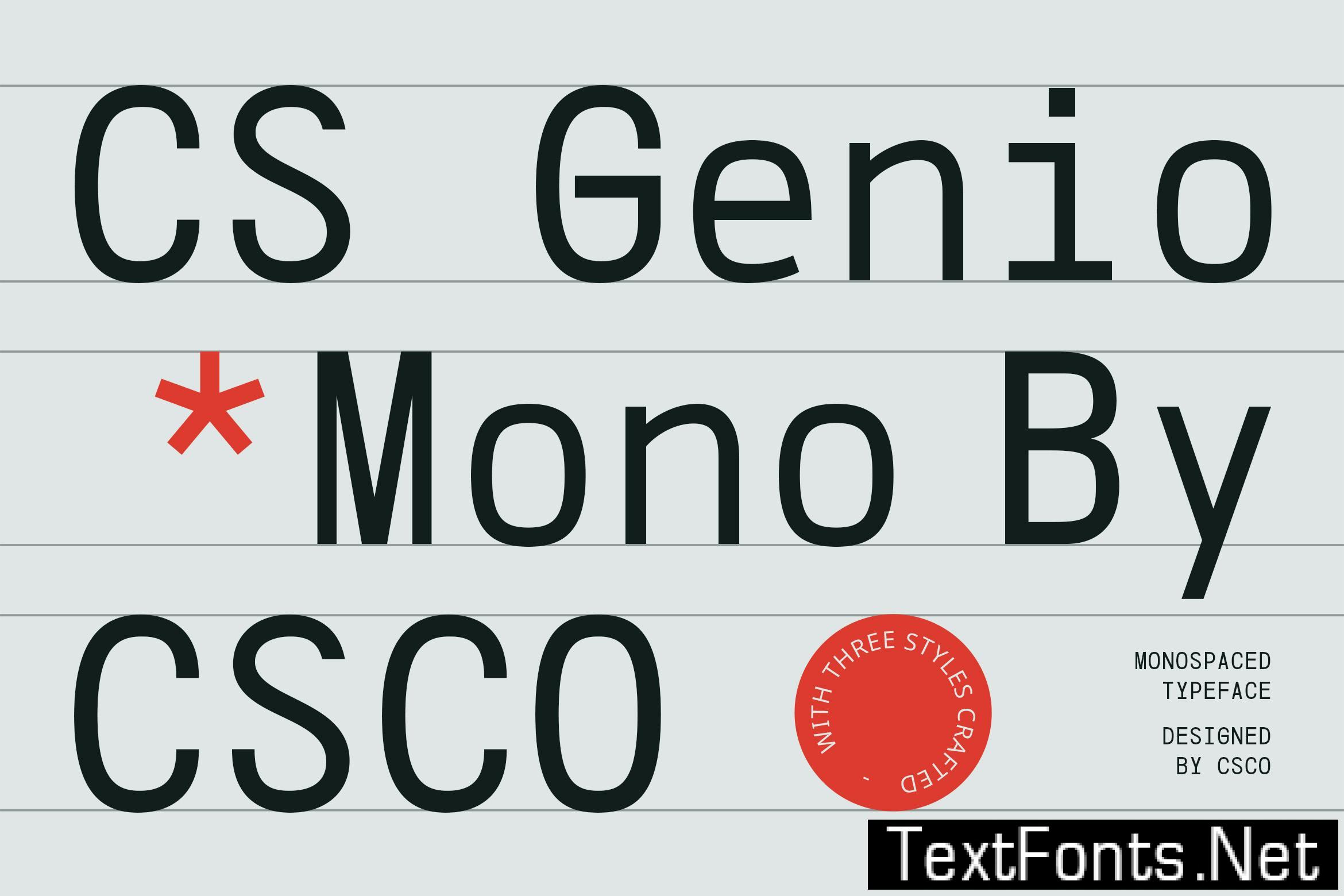 CS Genio Mono – Monospaced Typeface RFJXVQH