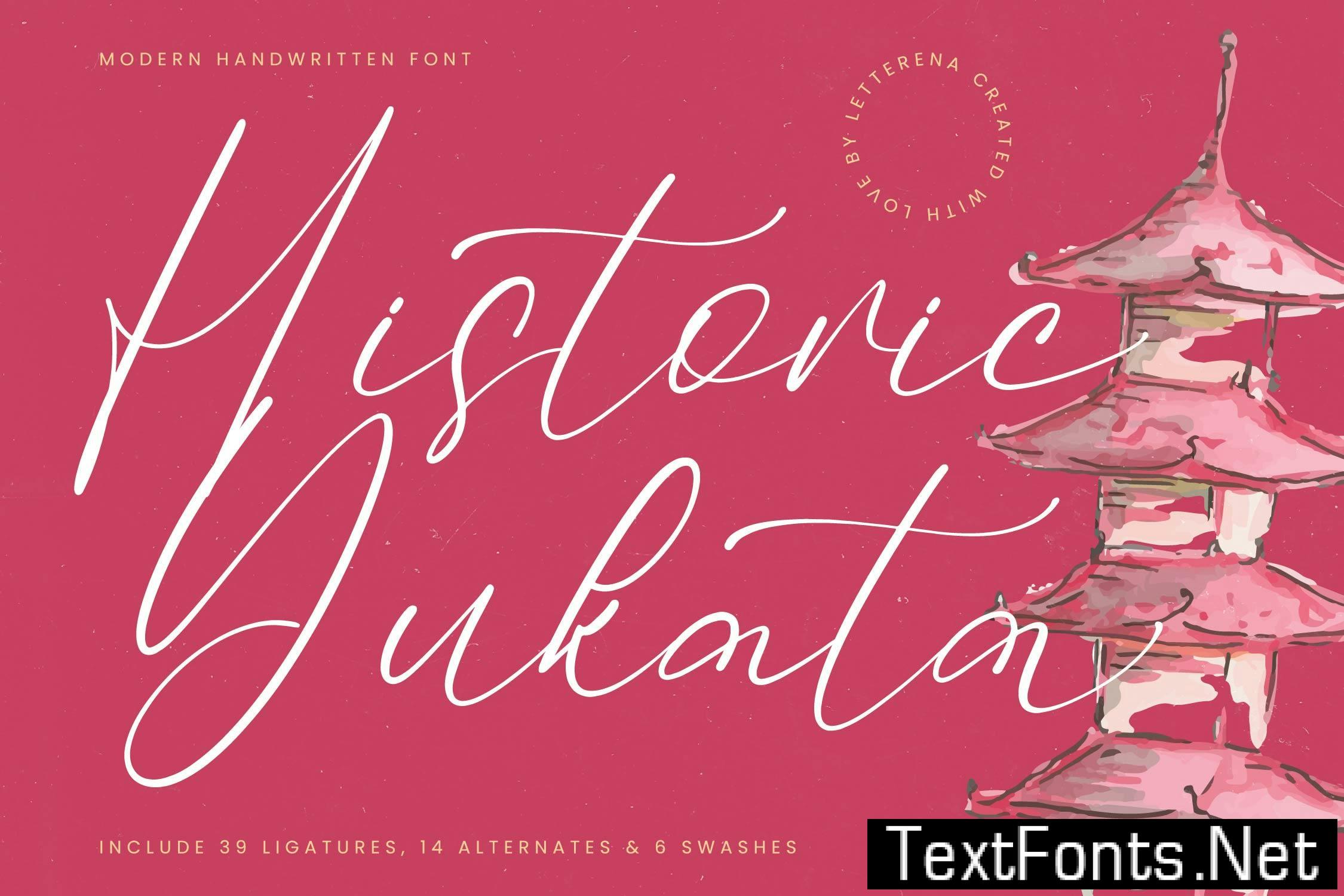 Historic Yukata Modern Handwritten Font V8ZUZ65