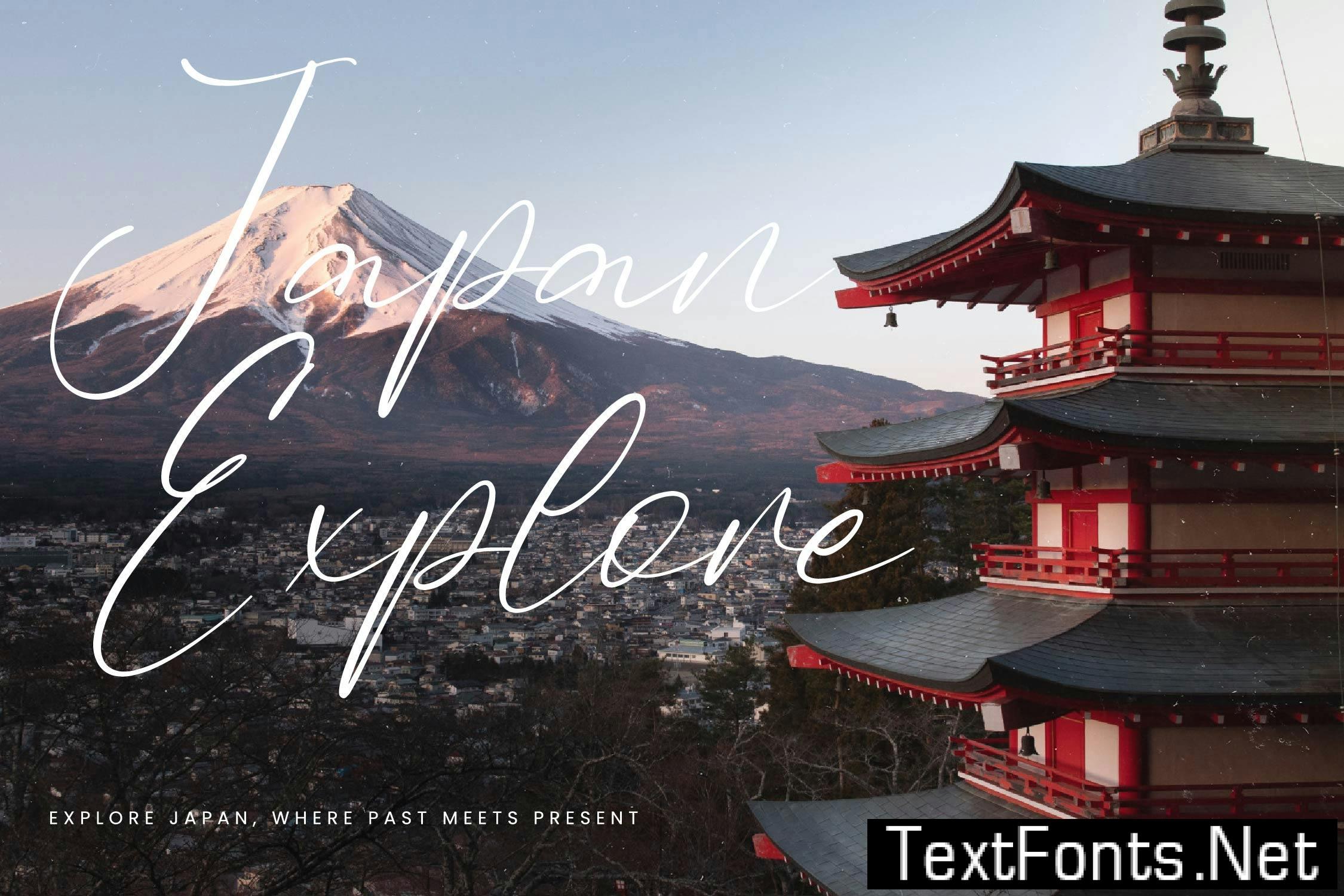 Historic Yukata Modern Handwritten Font V8ZUZ65