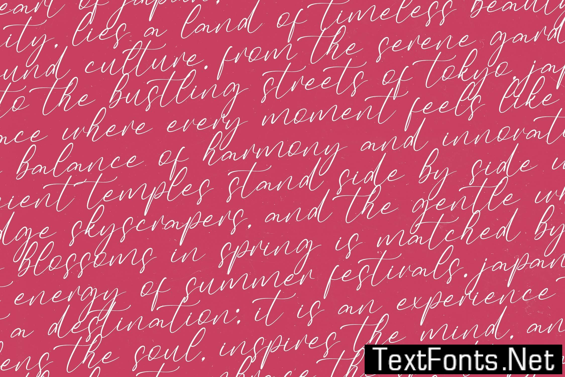 Historic Yukata Modern Handwritten Font V8ZUZ65