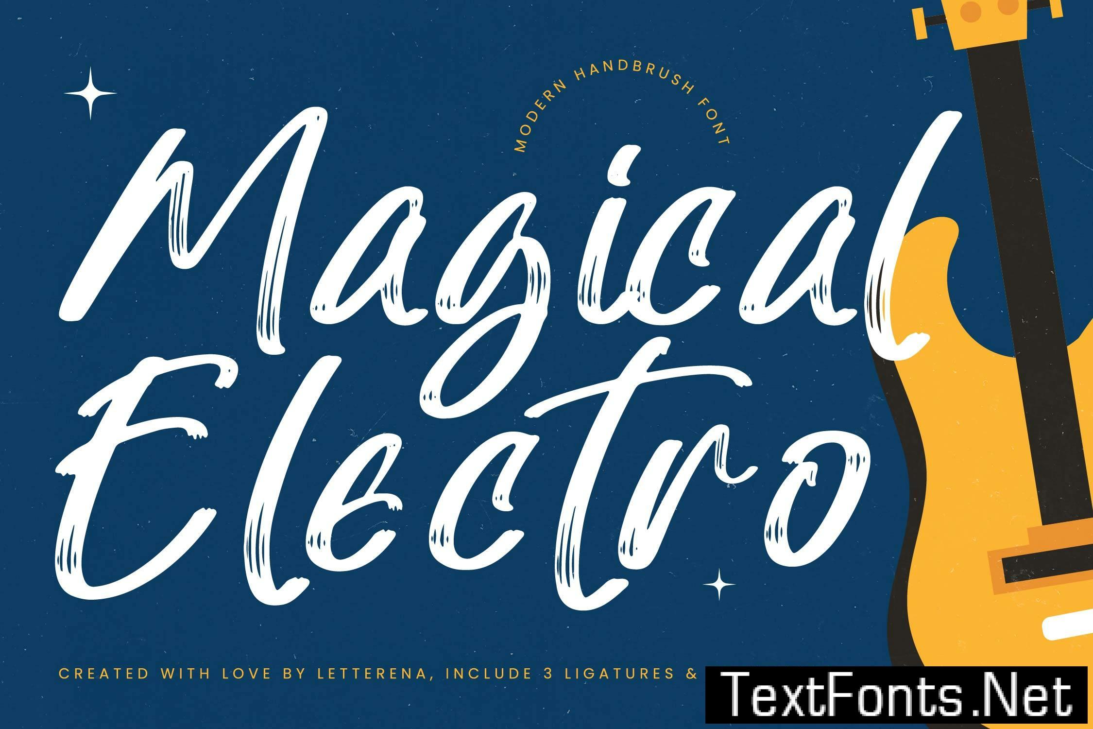 Magical Electro Modern Handbrush Font DPZSU6K