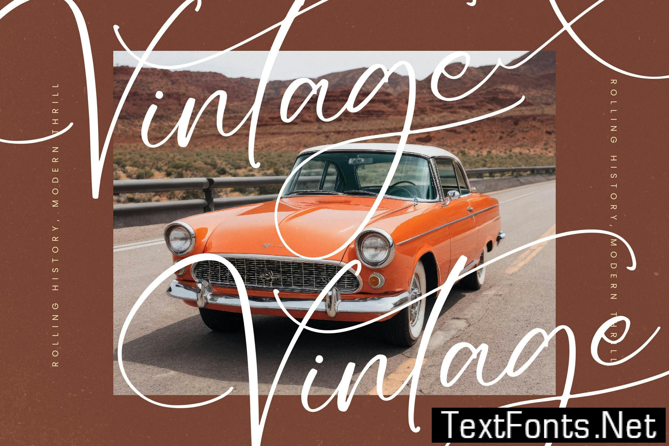 Redianta Brighters Calligraphy Font NWS4V72