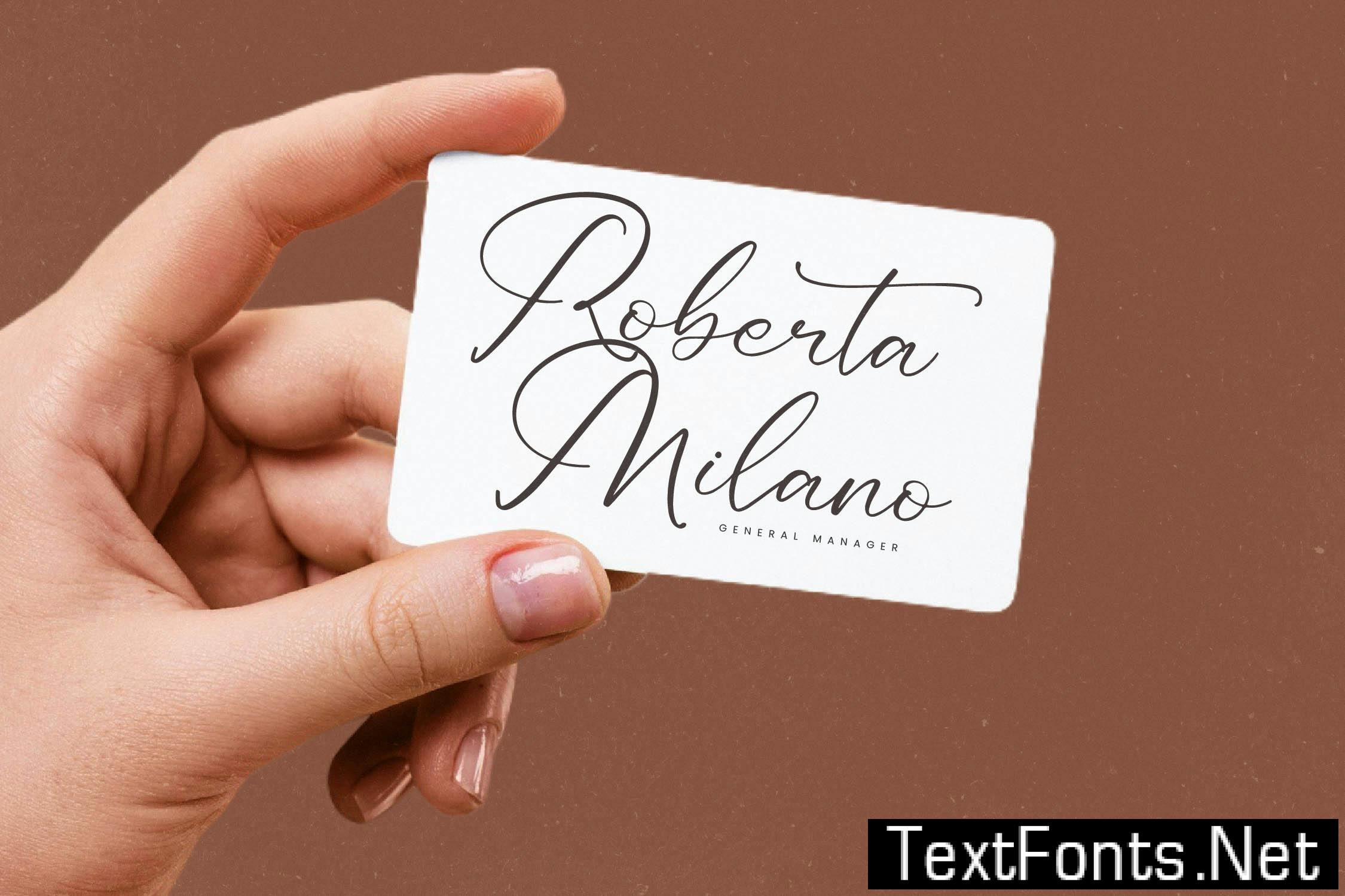 Redianta Brighters Calligraphy Font NWS4V72