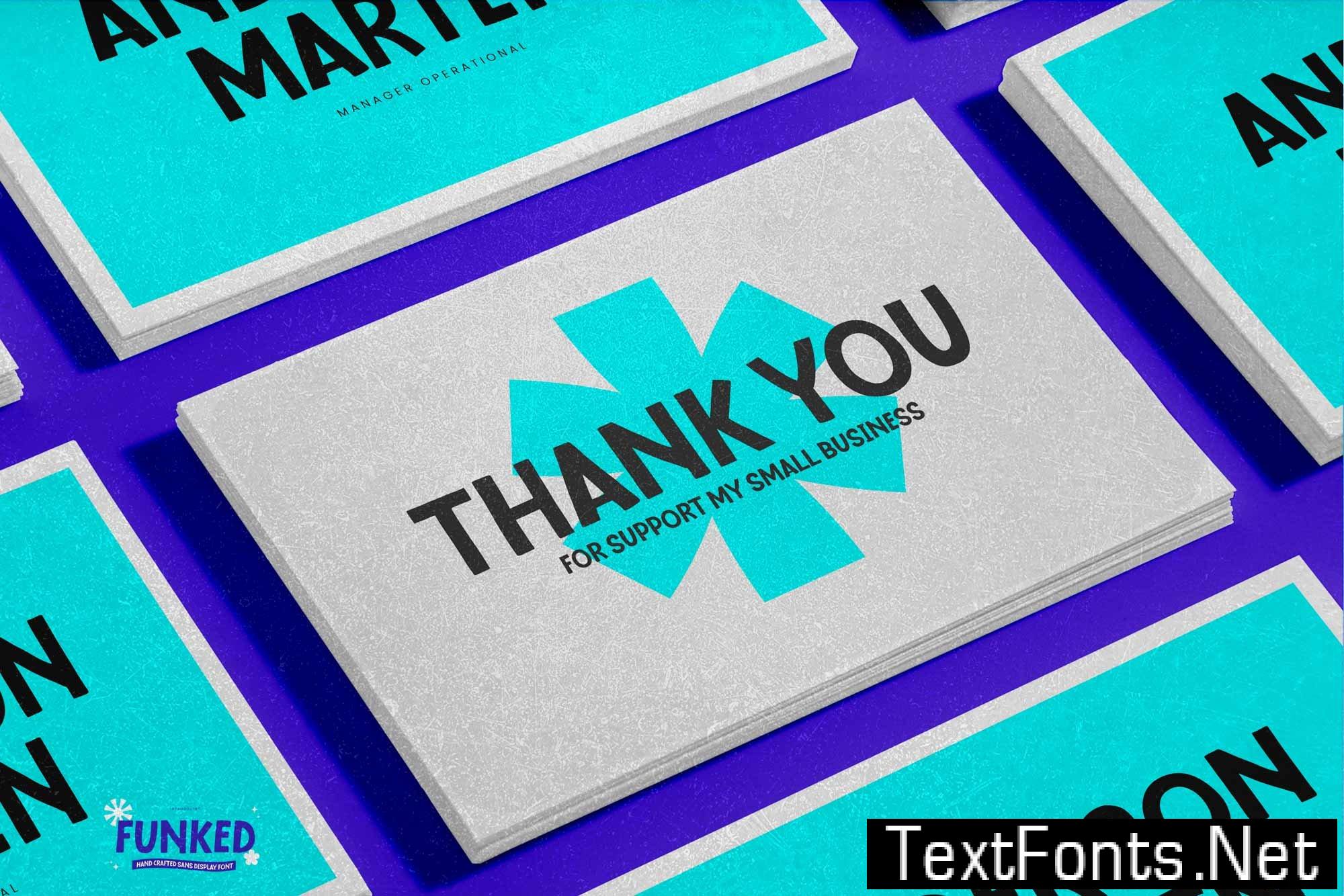 Funked - Hand Crafted Sans Display Font L96ACDU
