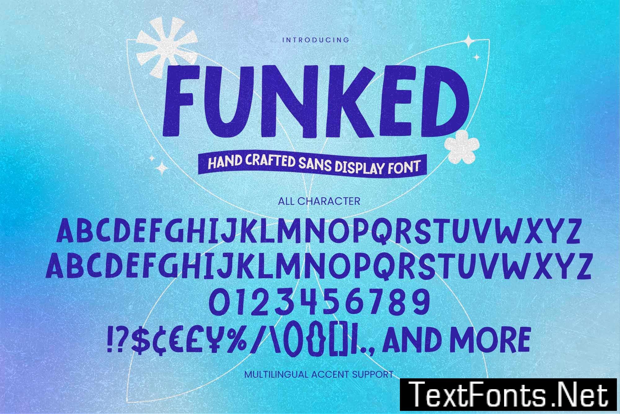 Funked - Hand Crafted Sans Display Font L96ACDU
