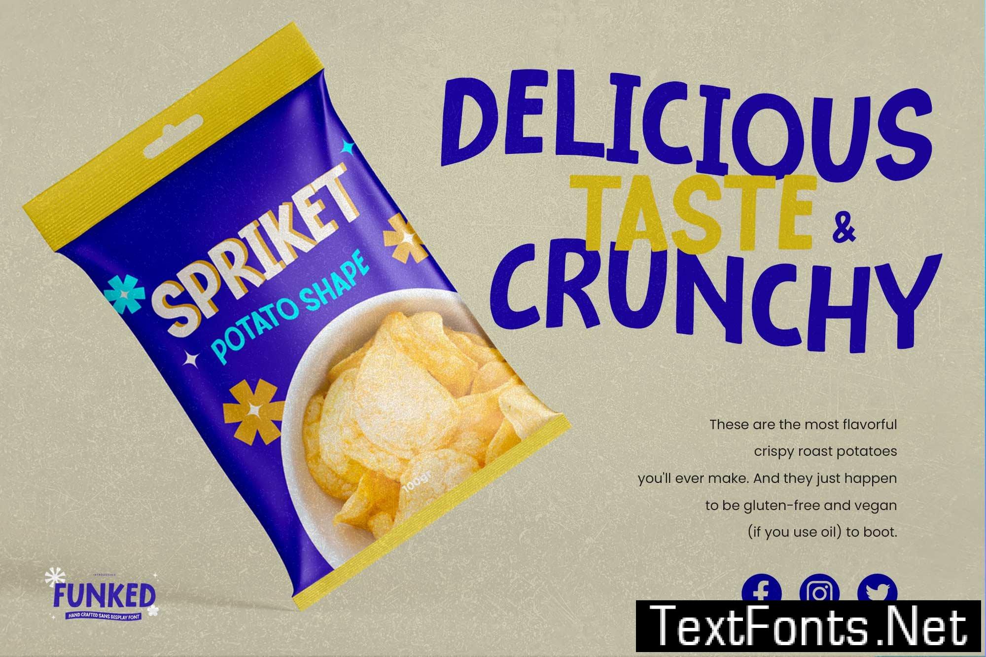 Funked - Hand Crafted Sans Display Font L96ACDU