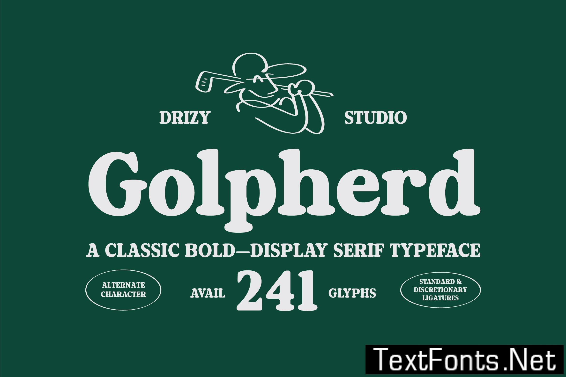 Golpherd – Classic Bold Display Font PN7BSZK
