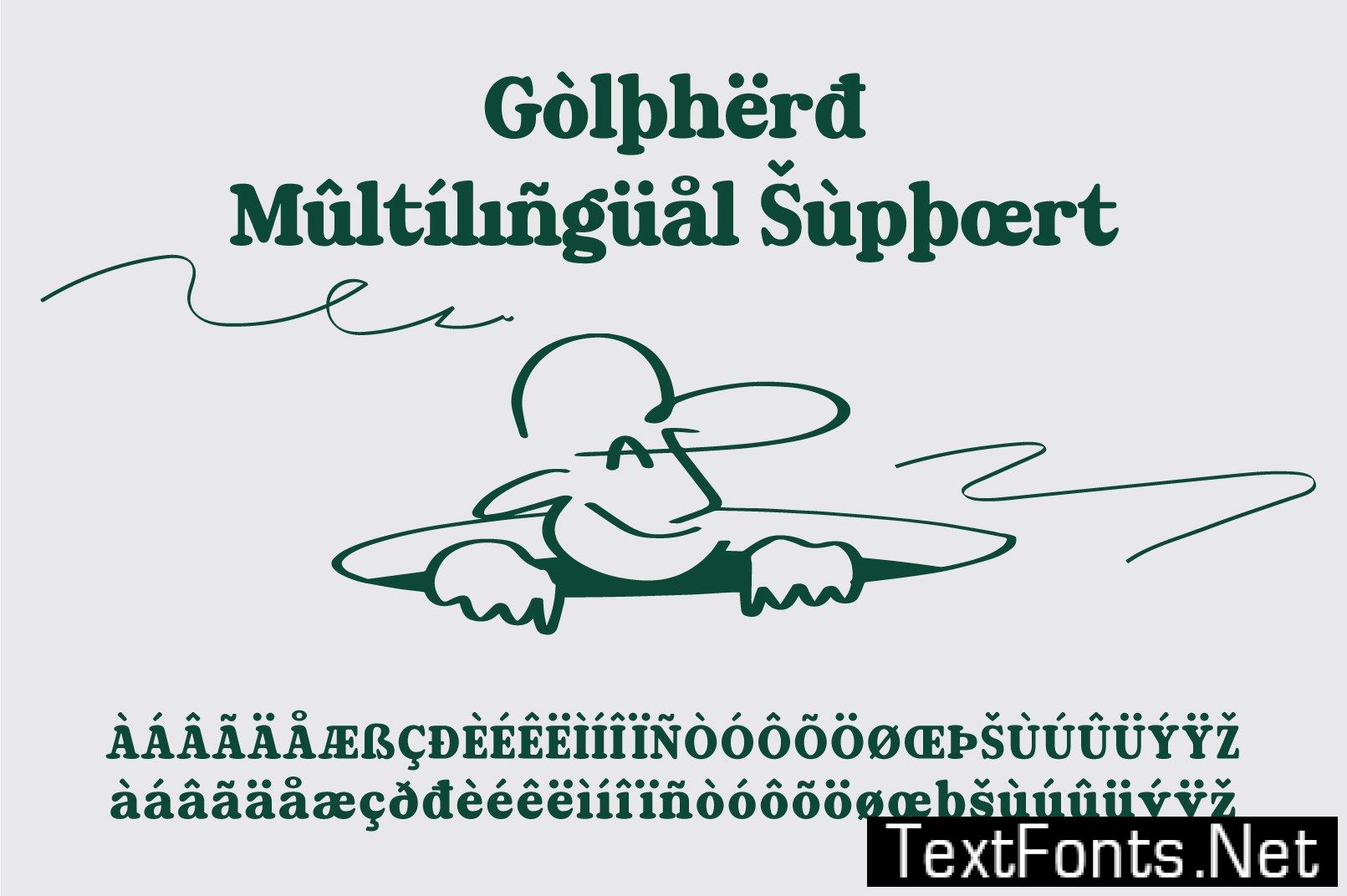 Golpherd – Classic Bold Display Font PN7BSZK