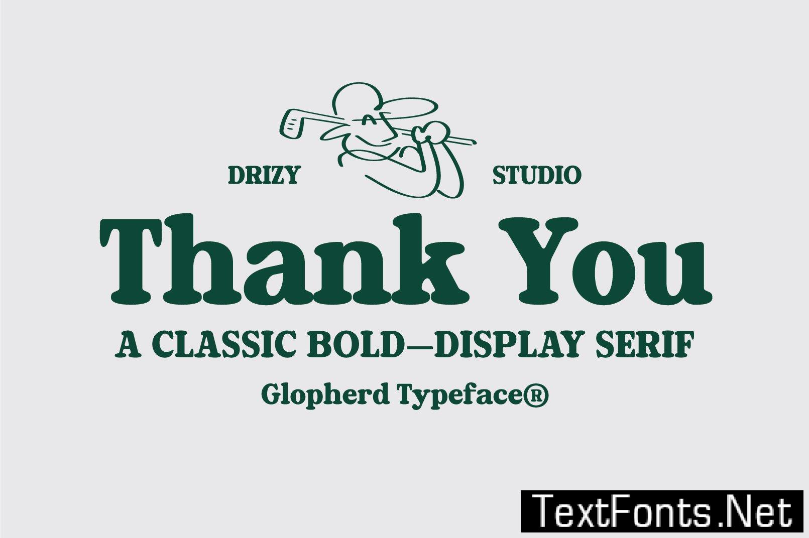 Golpherd – Classic Bold Display Font PN7BSZK