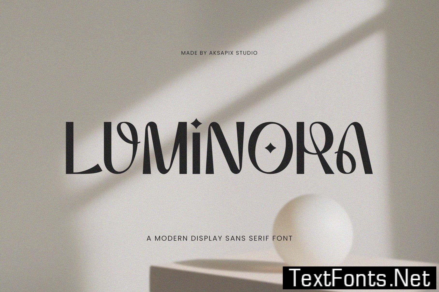 Luminora - Modern Display Sans Serif Font PL6ATRR