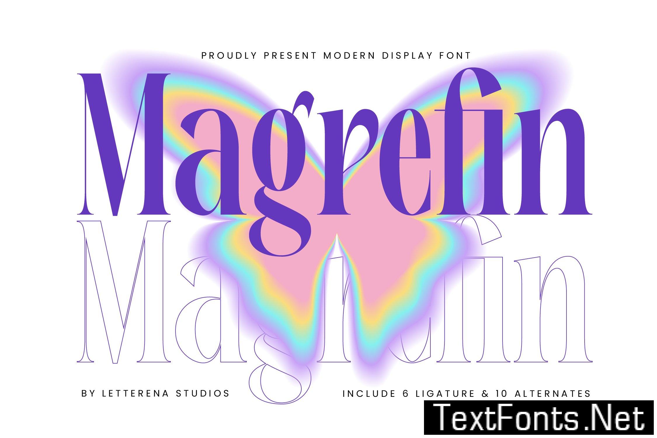 Magrefin Modern Display Font WVNDGFW