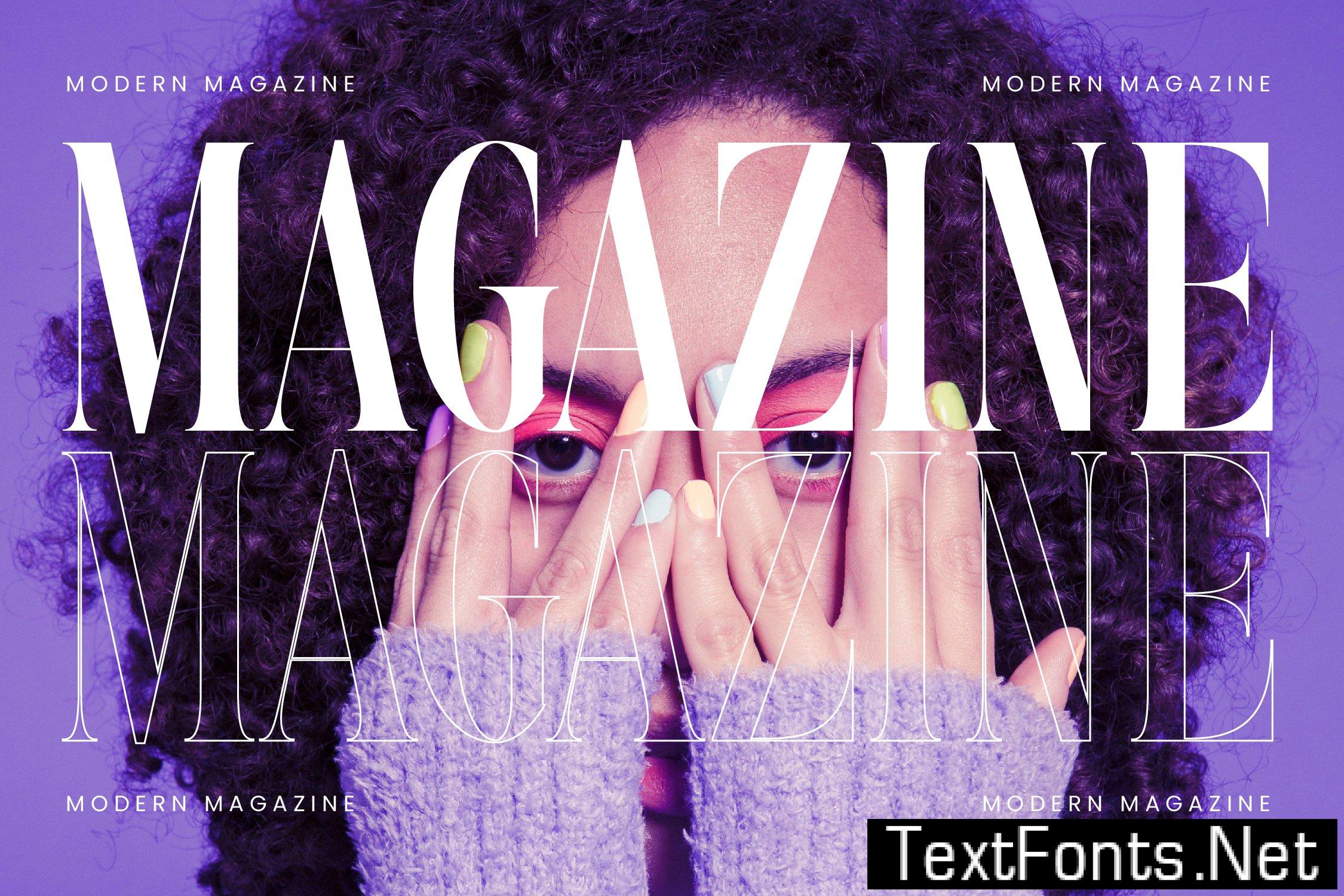 Magrefin Modern Display Font WVNDGFW