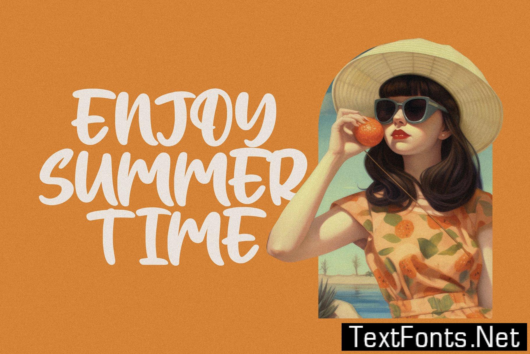 Moris Palm - Handwritten Summer Font D6AUPYS