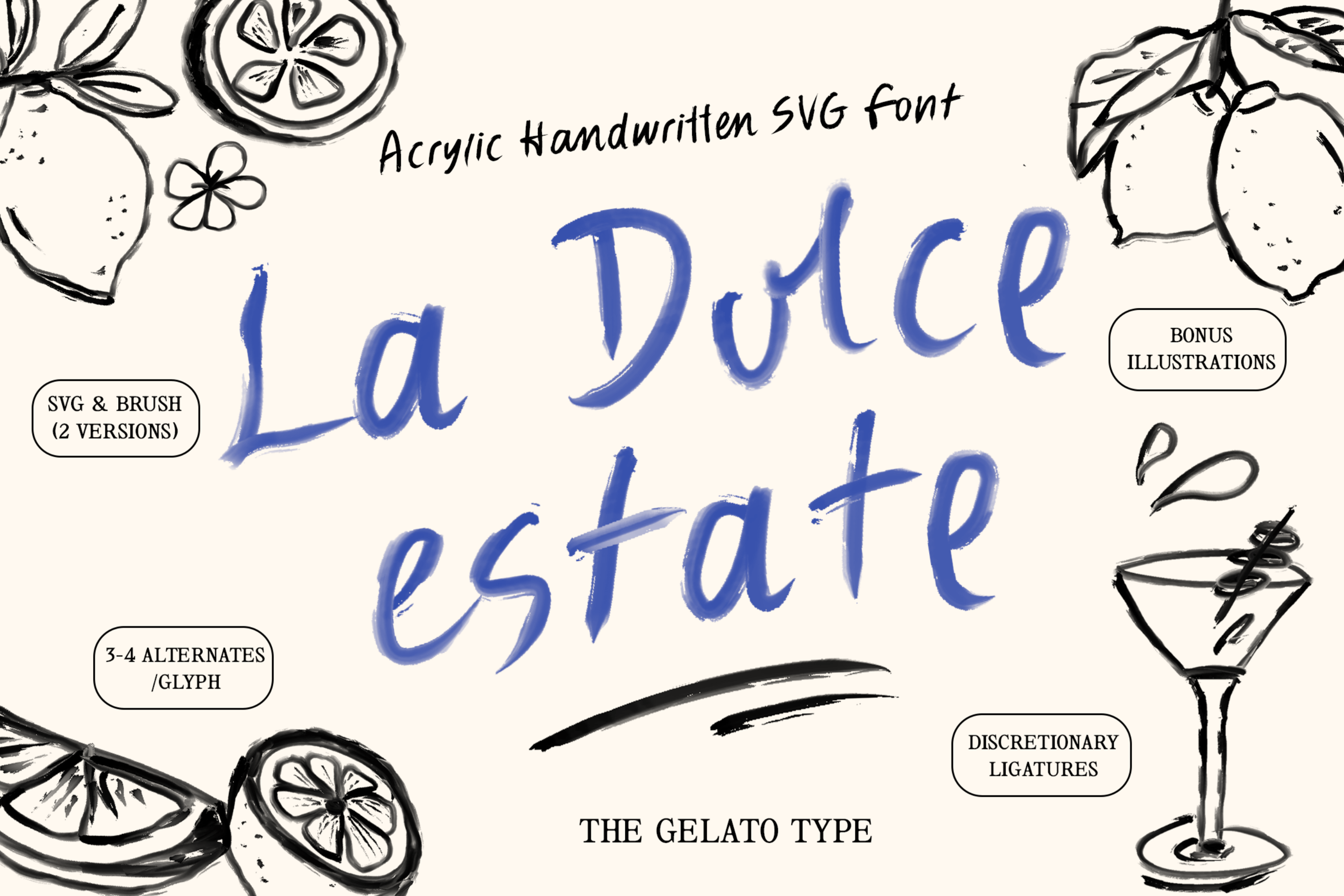 La Dolce Estate Handwritten SVG Brush Font 98KVP6Y