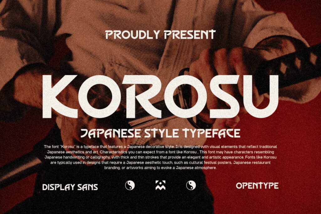 Korosu – Japanese Typeface GA98CSL