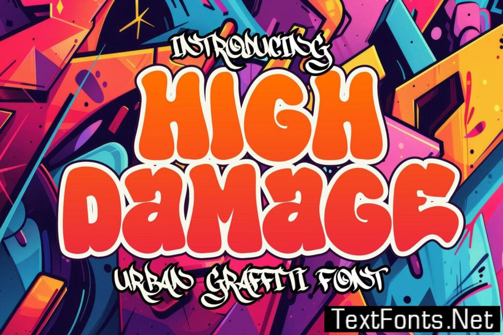 High Damage – Urban Graffiti Font 4TA9F2D